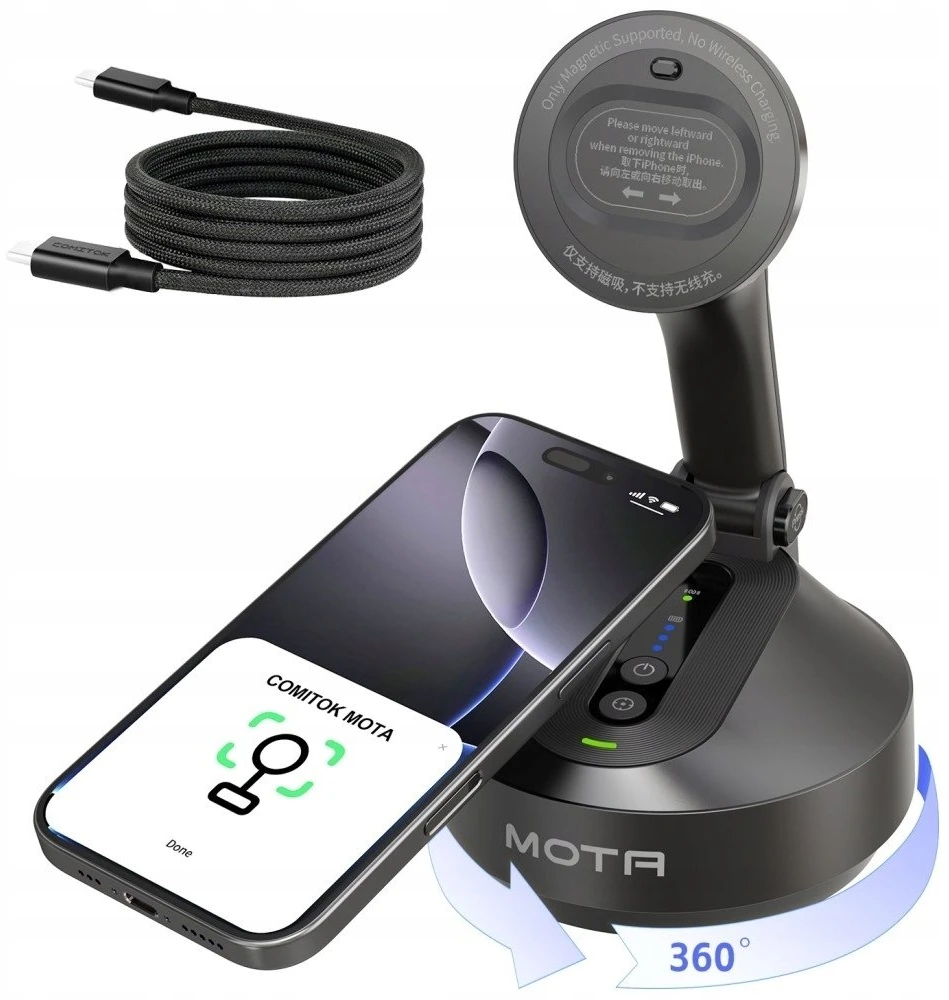 Comitok Mota Magnetic Apple iPhone Holder juodos spalvos