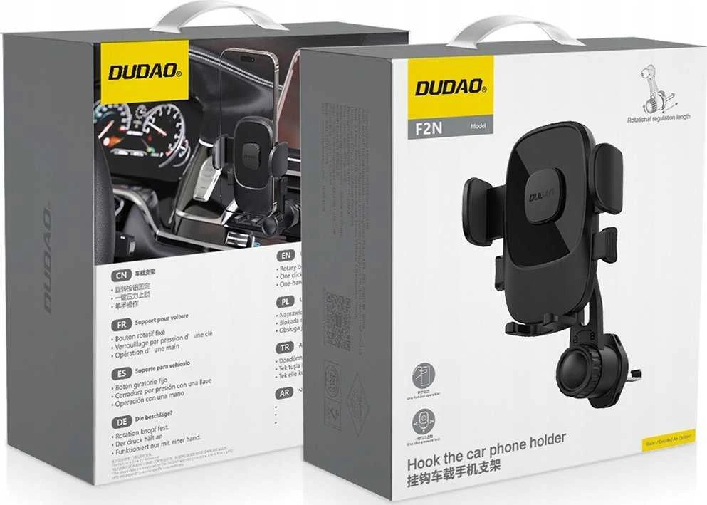 Dudao F2N smartphone holder for 360° air vent – juodos spalvos