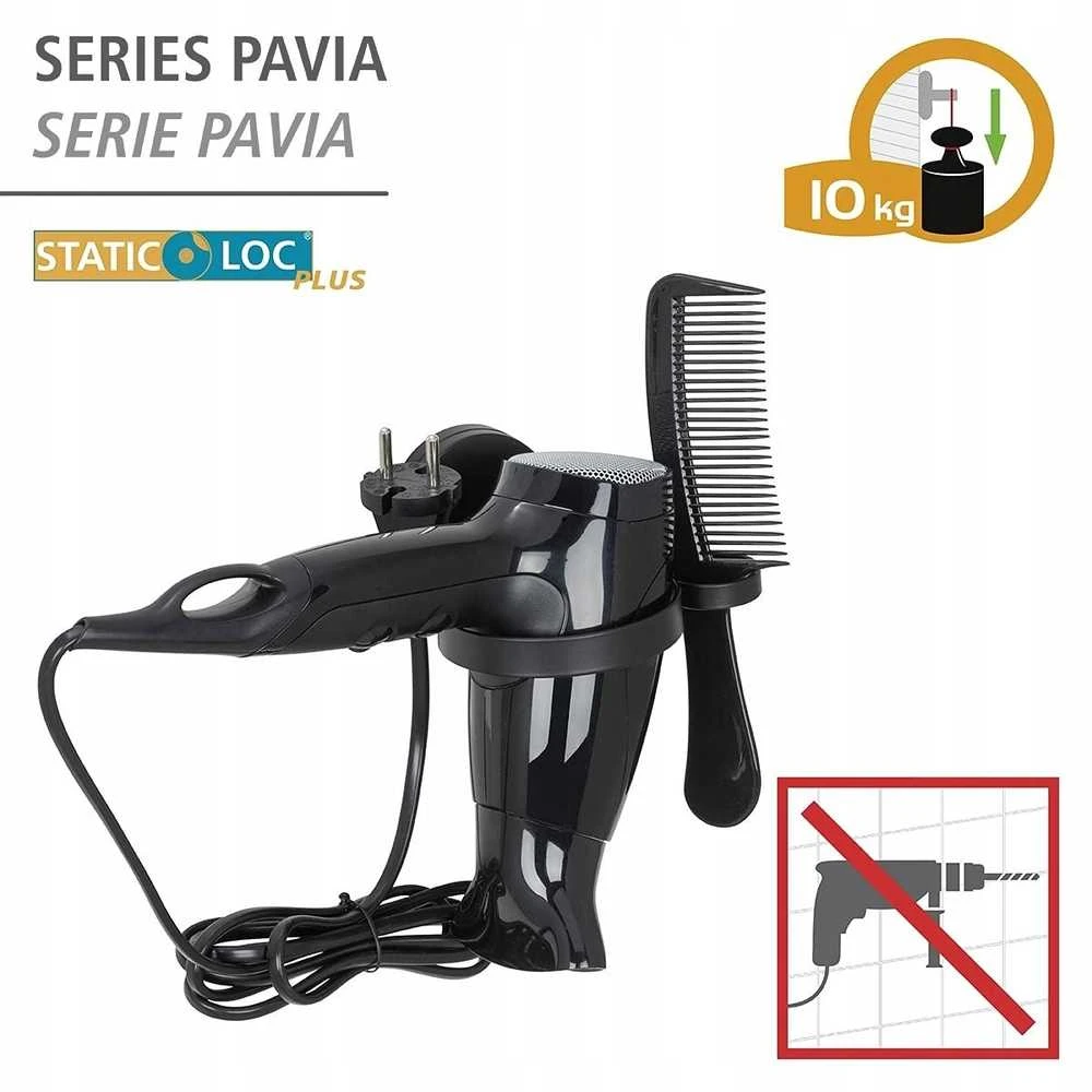 Laikiklis plaukų džiovintuvui PAVIA Static-Loc Plus, WENKO