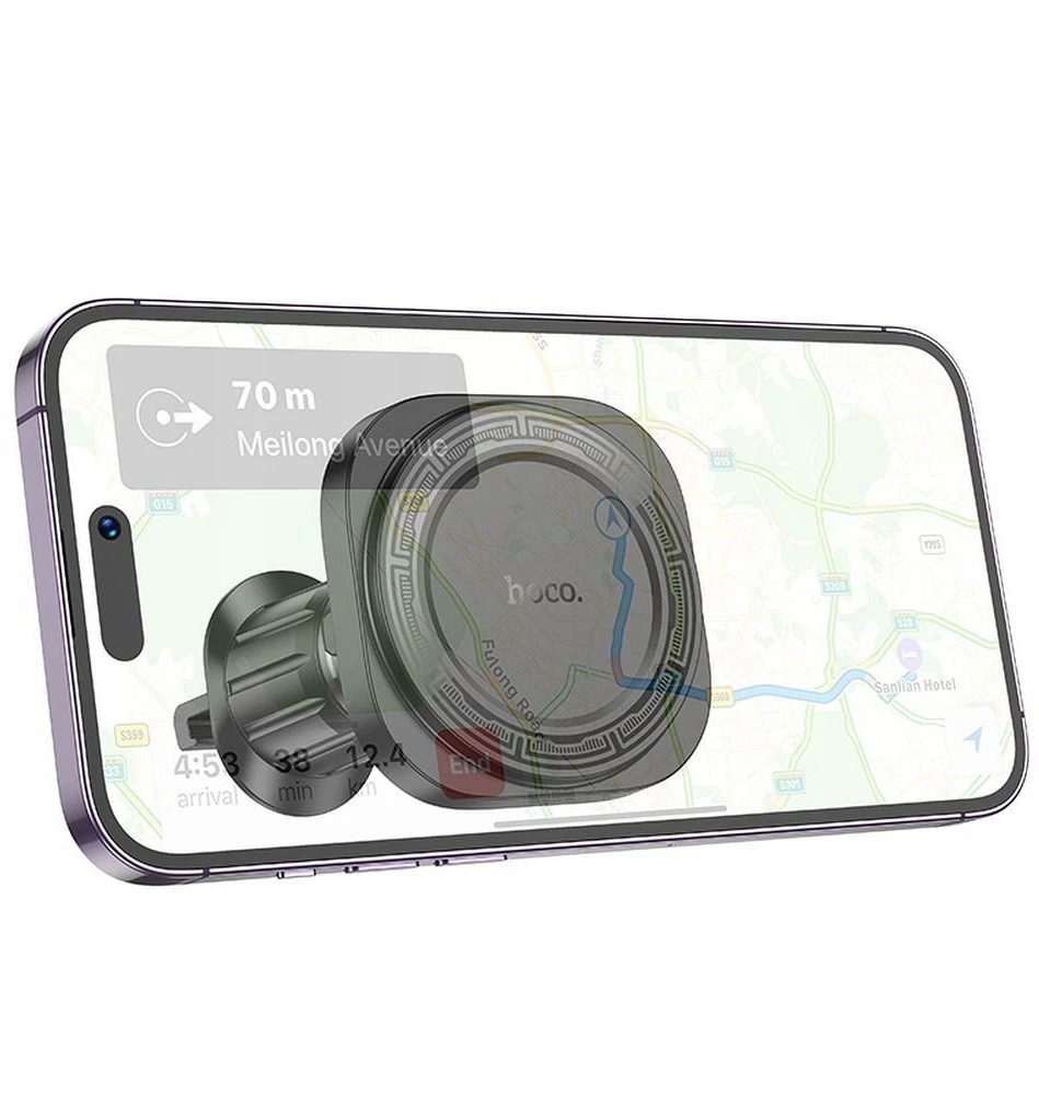 Automobilinis universalus telefono laikiklis Hoco H28 (MagSafe) tvirtinamas ant ventiliacijos grotelių, magnetinis, juodas