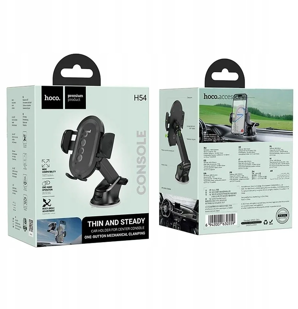 Car phone holder Hoco dashboard H54 juodas