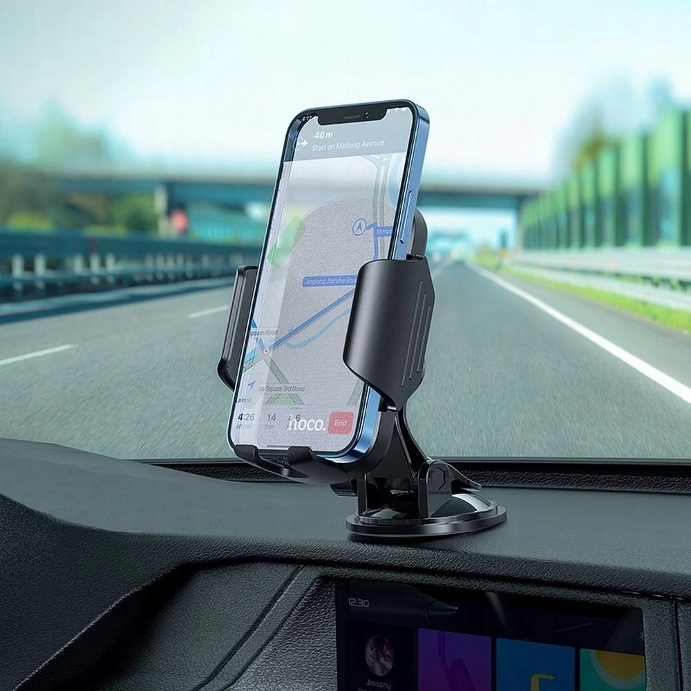 Automobilinis telefono laikiklis Hoco CA82 juodas