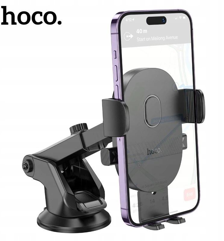 Automobilinis telefono laikiklis Hoco H19 (dashboard/windshield) juodas