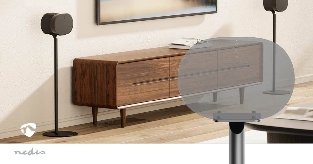 Ausinės „Nedis SPMT5950BK“ garsiakalbio komplektas Grindys Akrilnitrilo butadieno stirenas (ABS) Metalas Juodas