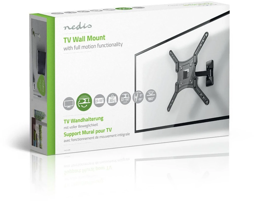Nedis TVWM1430BK laikiklis televizoriams 139,7 cm (55'') Juodas