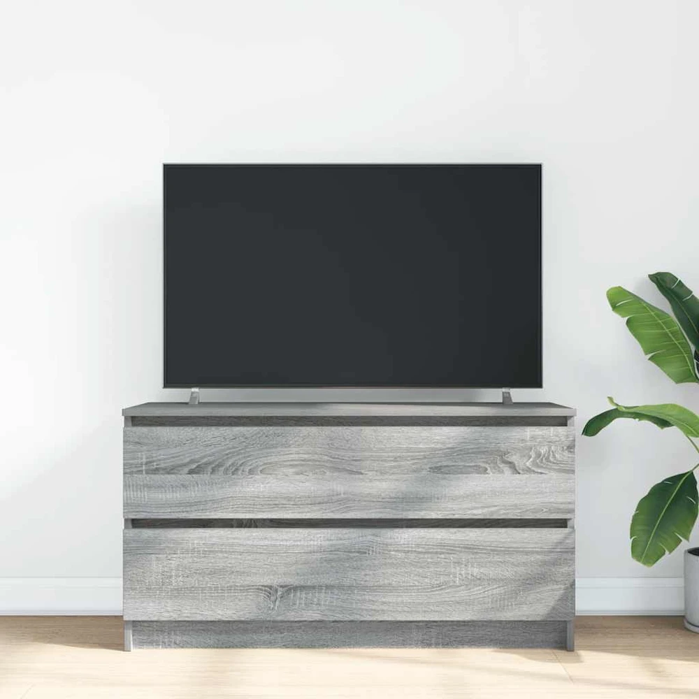 TV staliukas Televizoriaus spintelė, pilka ąžuolo, 100x35x55cm, mediena