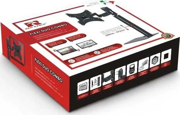Red Eagle TELEVIZORIAUS ARBA MONITORIAUS LAIKIKLIS AX-FLEXI-DUO-COMBO WITH SHELF OPTICUM