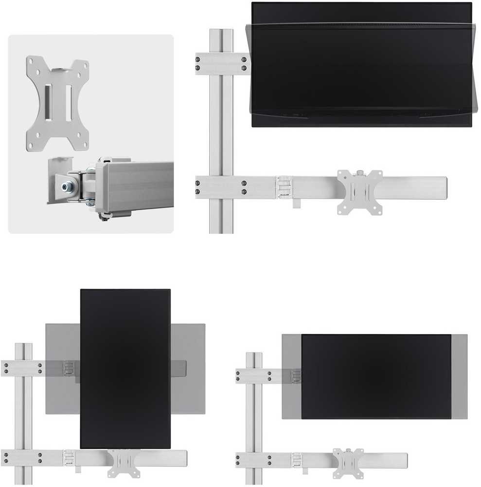 StarTech laikiklis 6 monitoriams 17''–32'' ant stalo su skersine juosta (6-MONITORIUS-ARM-A)