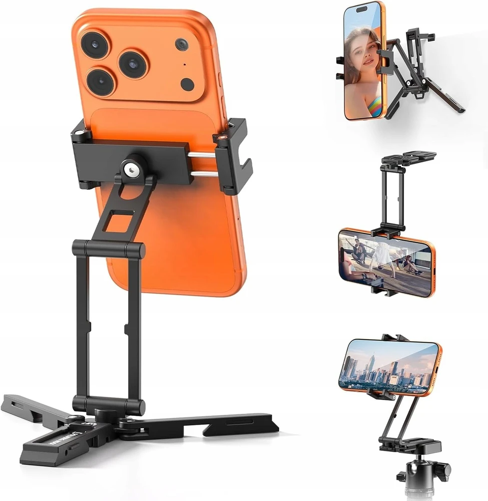 Stovas - ULANZI MA26 Kompaktiškas išmaniojo telefono stovas 19.5-26.5cm Juodas