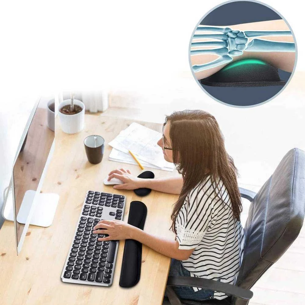 Laikiklis Strado Ergonomiškų gelio pagalvėlių rinkinys - 3 vnt (juodas)