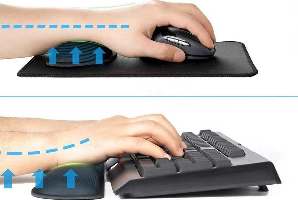 Laikiklis Strado Ergonomiškų gelio pagalvėlių rinkinys - 3 vnt (juodas)