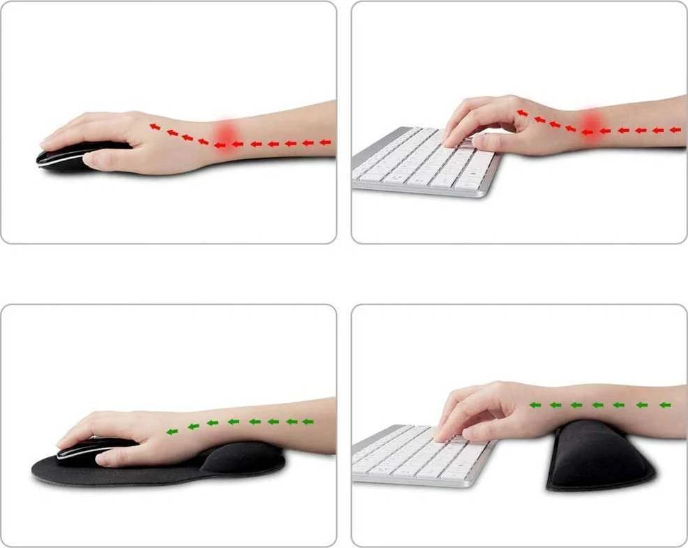 Laikiklis Strado Ergonomiškų gelio pagalvėlių rinkinys - 3 vnt (juodas)