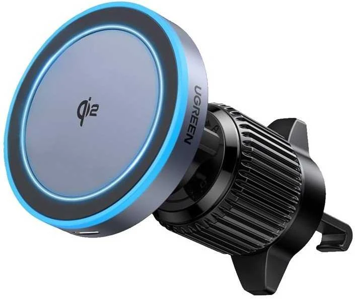 Ugreen W708 Wireless Charger Holder su MagSafe, Qi2, skirtas Air Vent - juodos spalvos