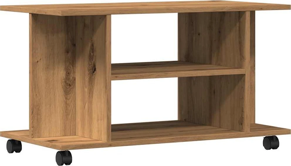 TV staliukas TV spintelė su ratukais, artisano, 80x40x45cm, apdirbta mediena