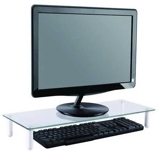 Laikiklis Techly Monitoriaus stovas iki 32'', stiklinis, baltas (028504)