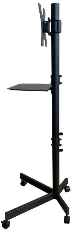 Laikiklis Techly Mobilus televizoriaus stovas-vežimėlis TV 32-60'' iki 40 kg reguliuojama AV lentyna