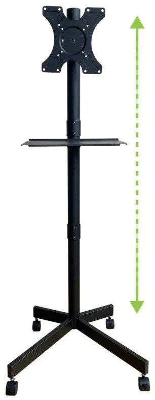 Laikiklis Techly Mobilus televizoriaus stovas-vežimėlis TV 32-60'' iki 40 kg reguliuojama AV lentyna