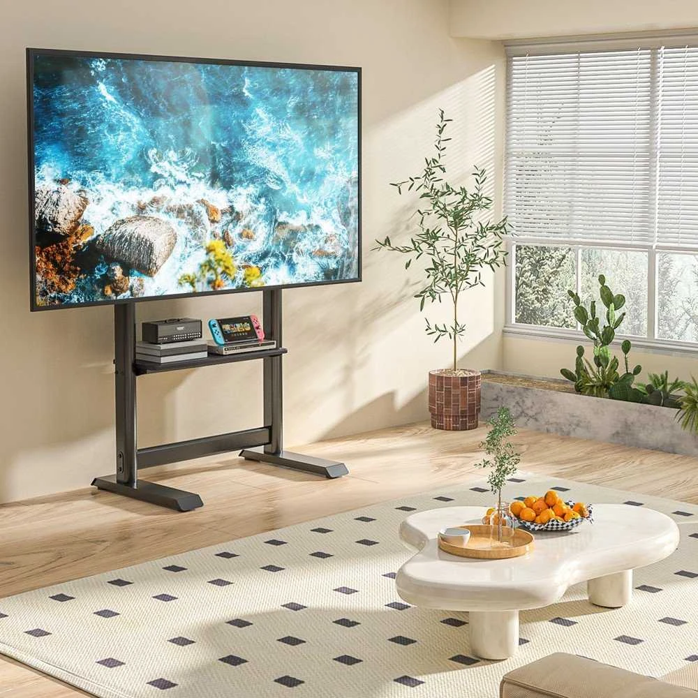 Laikiklis Techly Televizoriaus stovas 60–86 colių Techly Televizoriaus stovas su AV lentyna (ICA-TR130BK)