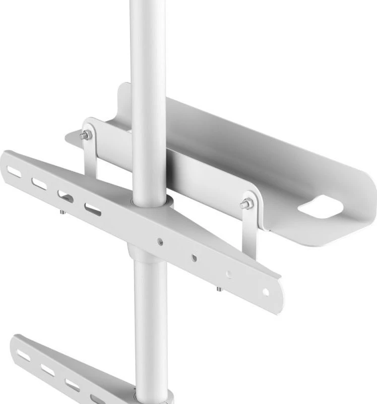 Laikiklis Techly TV grindų stovas 32"-65" iki 35kg reguliuojamas baltas