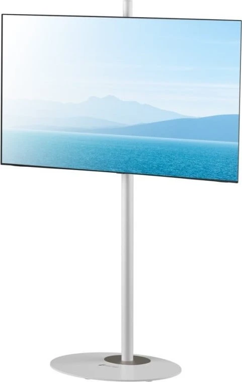 Laikiklis Techly TV grindų stovas 32"-65" iki 35kg reguliuojamas baltas