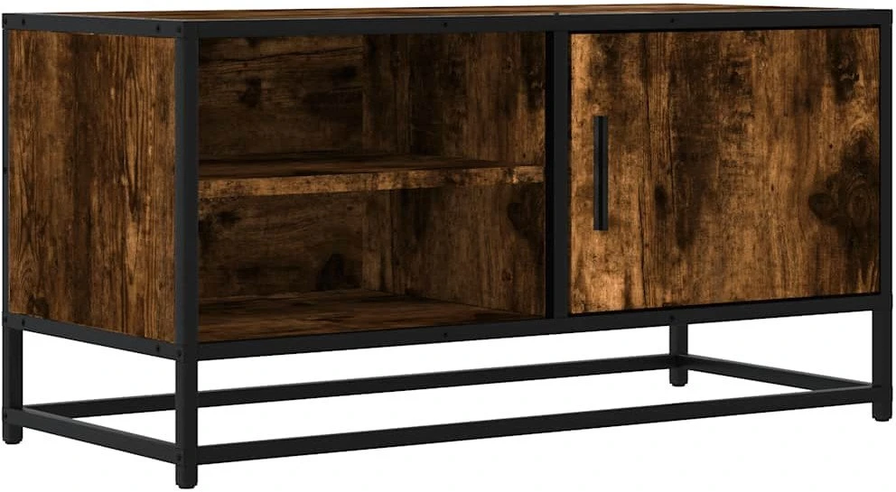 TV staliukas Televizoriaus spintelė, dūminė, 80x34,5x40cm, mediena/metalas