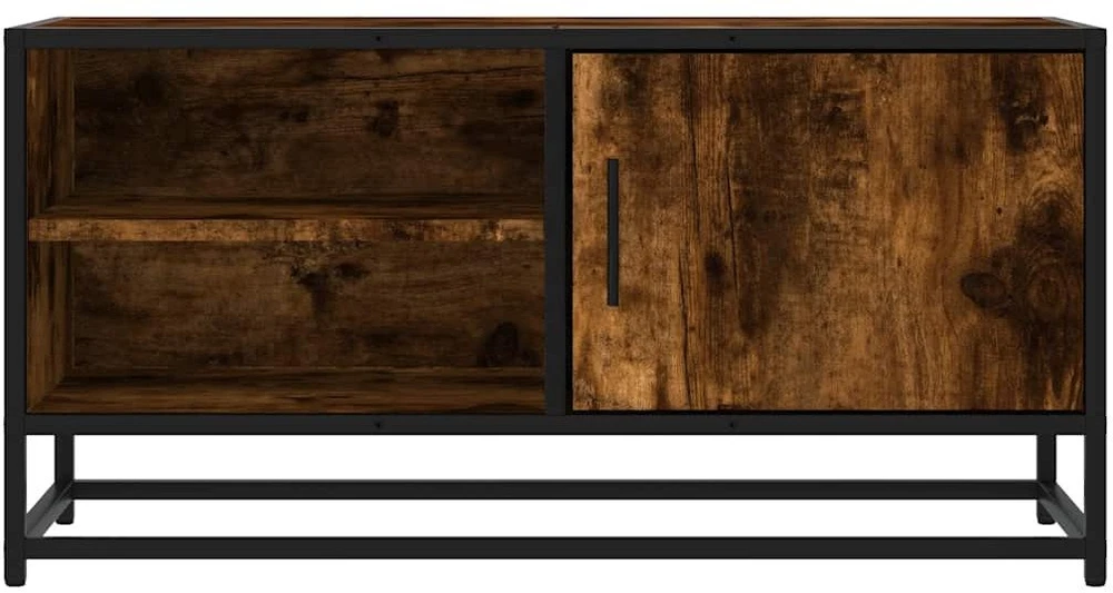 TV staliukas Televizoriaus spintelė, dūminė, 80x34,5x40cm, mediena/metalas