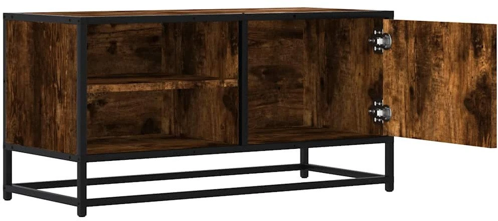 TV staliukas Televizoriaus spintelė, dūminė, 80x34,5x40cm, mediena/metalas