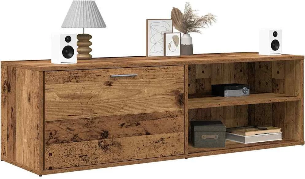 TV staliukas televizoriaus spintelė Old Wood 120x34x37 cm Engineered Wood