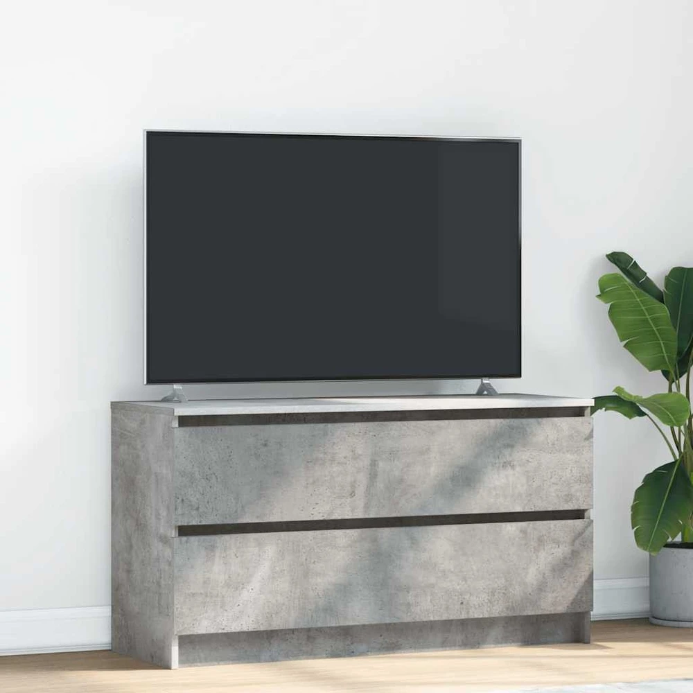 TV staliukas Televizoriaus spintelė, betono pilka, 100x35x54 cm, mediena
