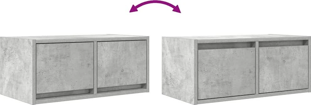 TV staliukas Televizoriaus spintelė, betono, 60x31x25,5 cm, apdirbta mediena