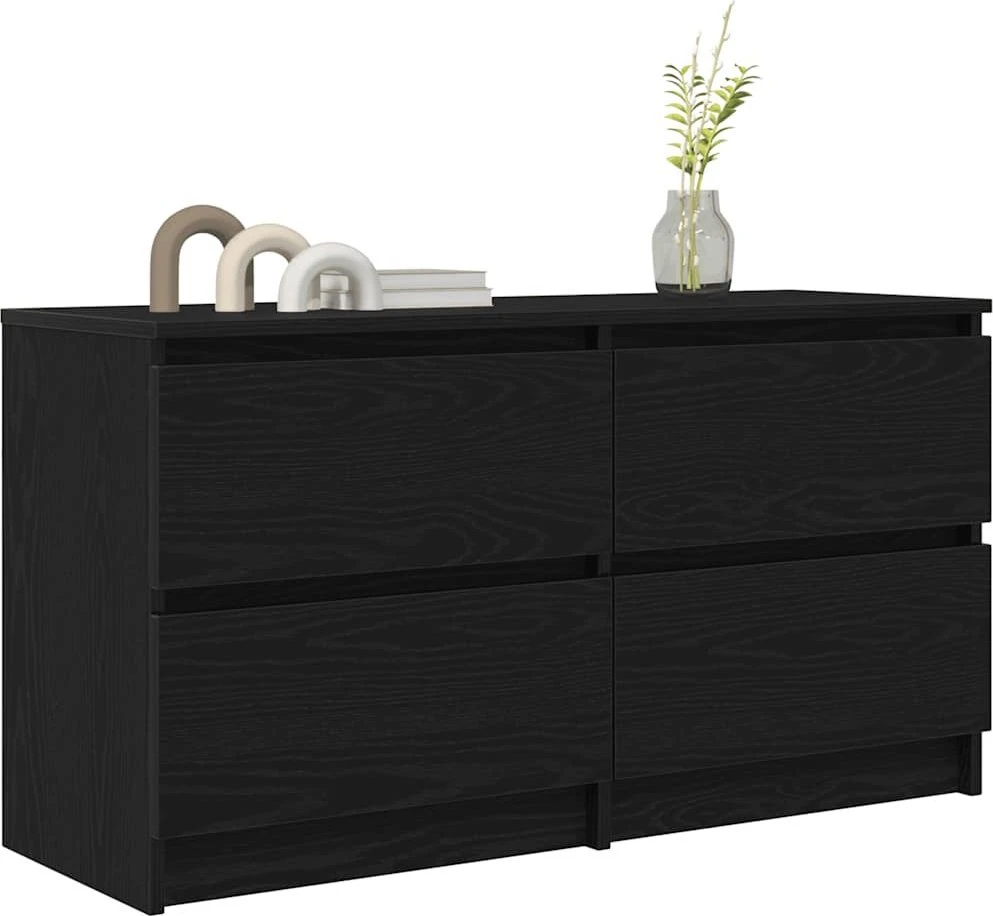 TV staliukas Televizoriaus spintelė, juodos spalvos, 100x35x54 cm, mediena