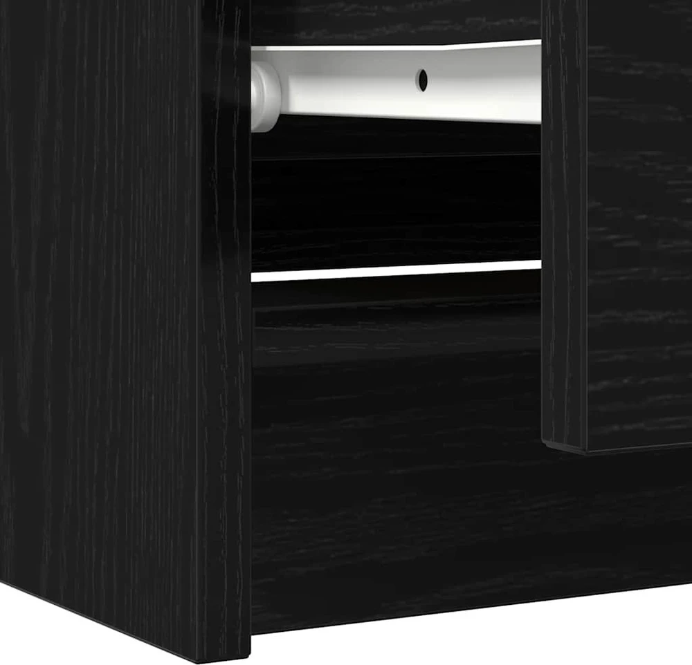 TV staliukas Televizoriaus spintelė, juodos spalvos, 100x35x54 cm, mediena