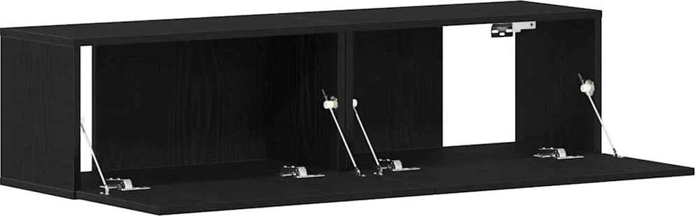 TV staliukas Televizoriaus spintelė, juodas ąžuolas, 120x30x30,5 cm, mediena
