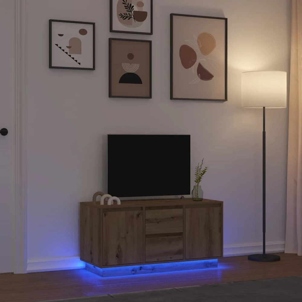TV staliukas Televizoriaus spintelė su LED, artisano, 100x41x50 cm