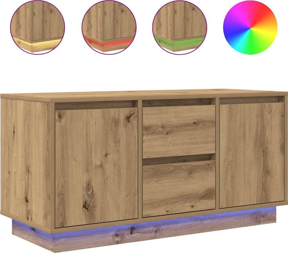 TV staliukas Televizoriaus spintelė su LED, artisano, 100x41x50 cm