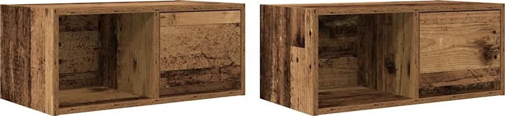 TV staliukas Televizoriaus spintelės, 2vnt., medienos, 60x31x25,5cm, mediena