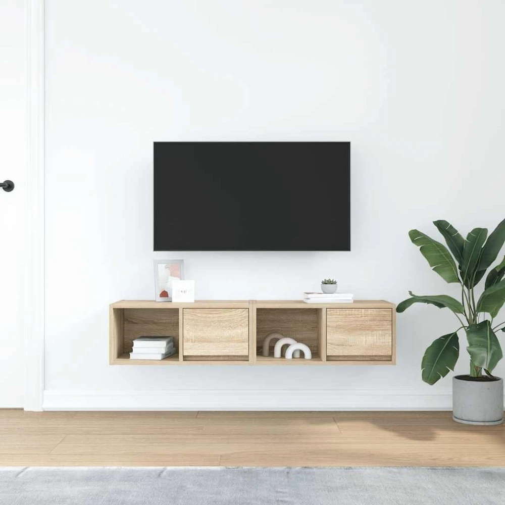 TV staliukas Televizoriaus spintelės, 2vnt., 60x31x25,5 cm, mediena