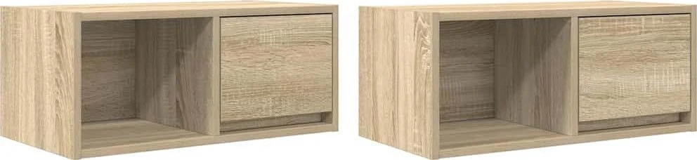 TV staliukas Televizoriaus spintelės, 2vnt., 60x31x25,5 cm, mediena