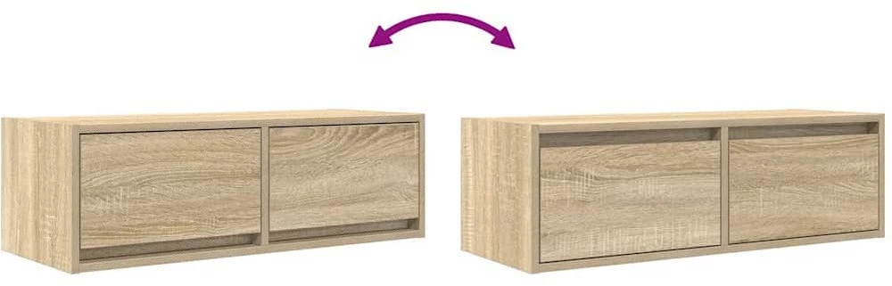 TV staliukas Televizoriaus spintelės, 2vnt., 80x31x25,5 cm, mediena