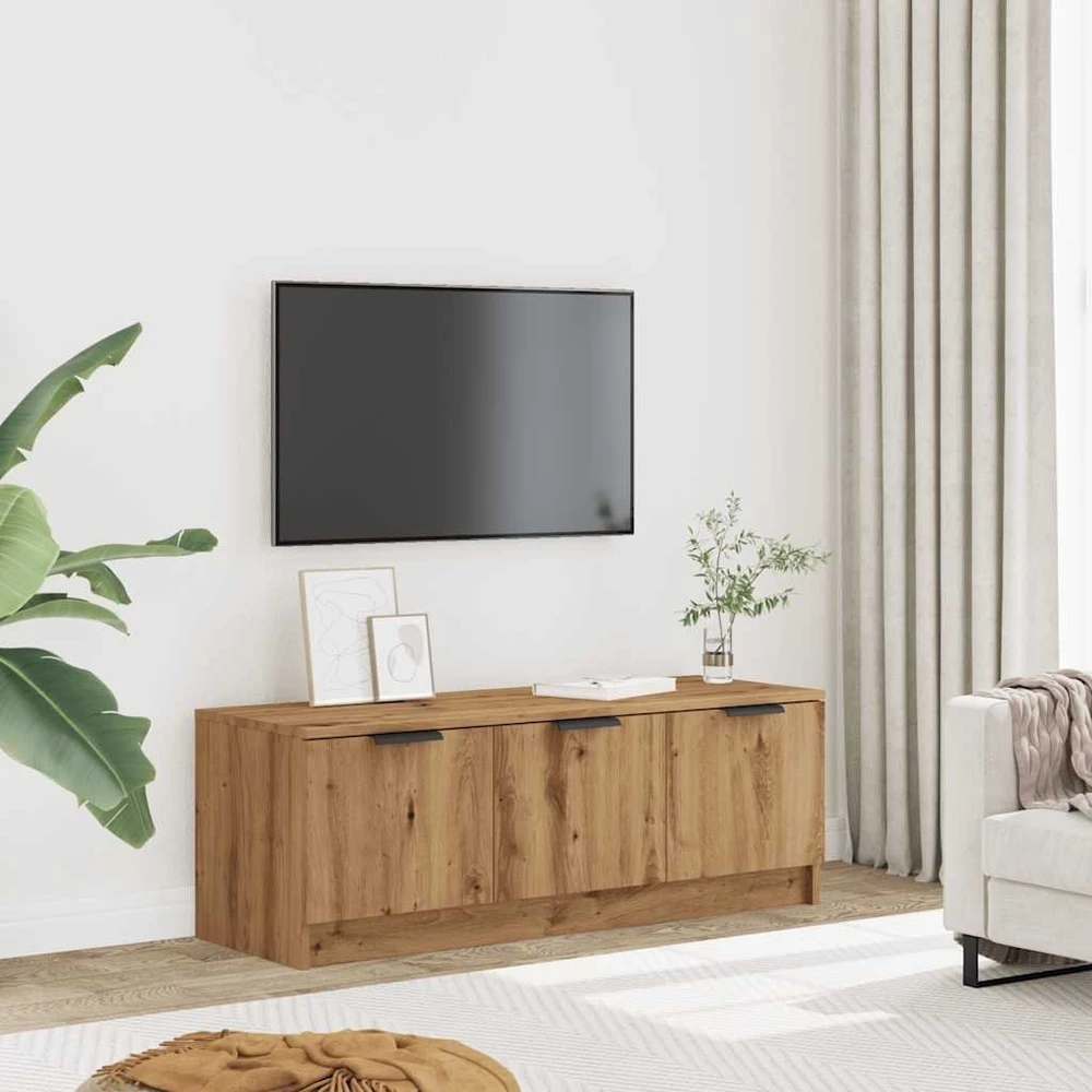 TV staliukas Televizoriaus spintelė, artisano ąžuolo, 102x35x36,5cm, mediena