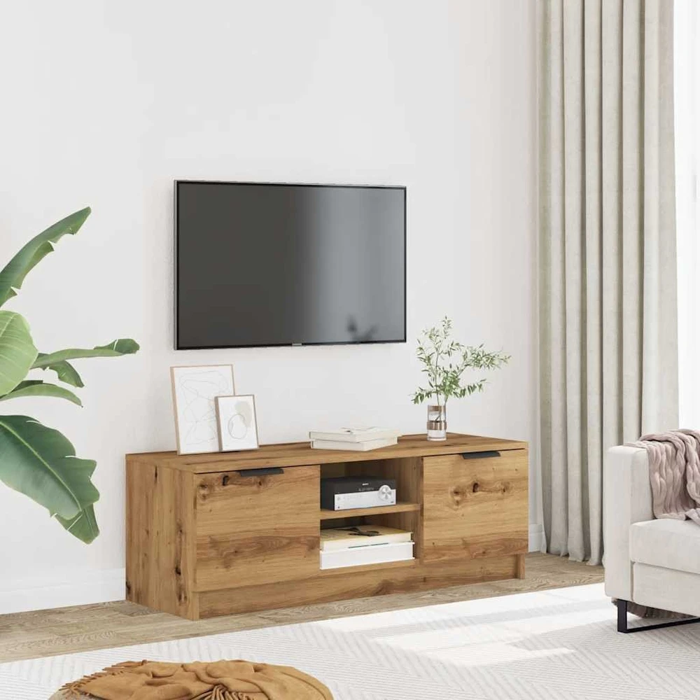 TV staliukas Televizoriaus spintelė, artisano ąžuolo, 102x35x36,5cm, mediena