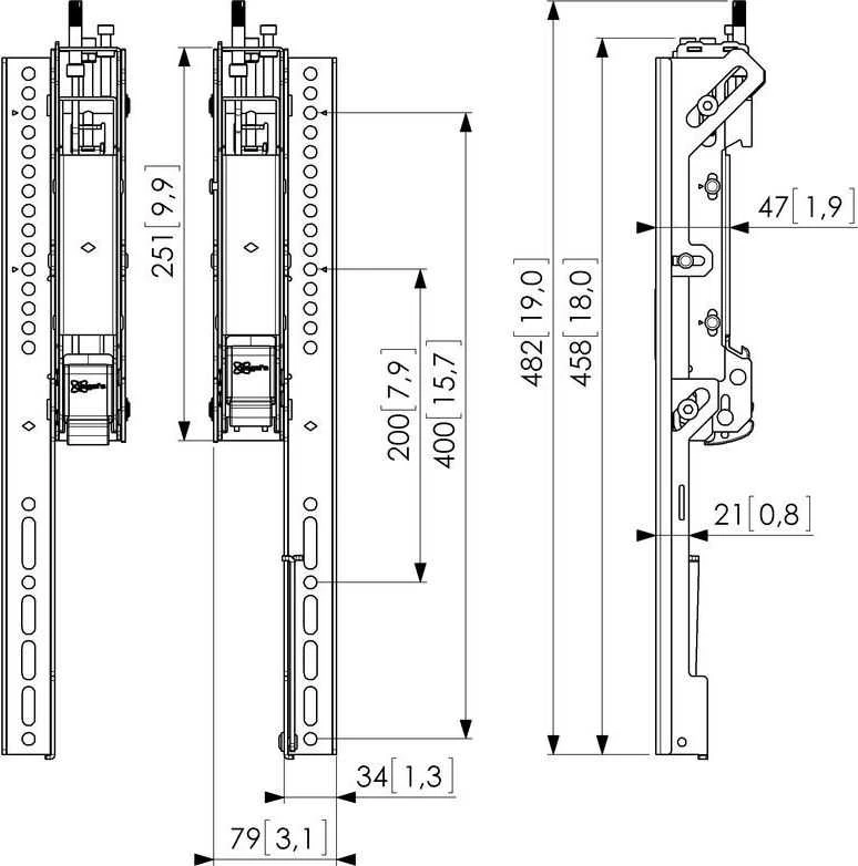 Laikiklis Vogels PFS 3504 tvirtinimo svirtys