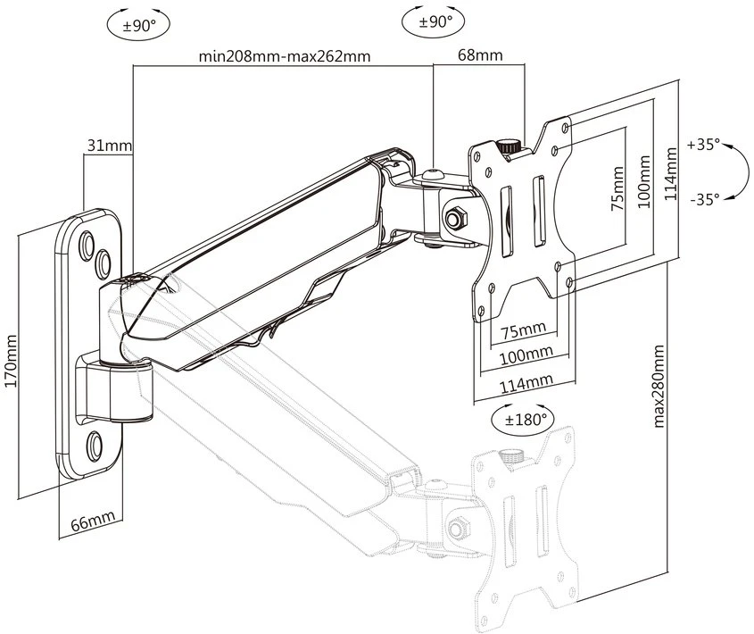 „Vogels Multibrackets MB-0013“ televizoriaus sieninis laikiklis televizoriams iki 32 colių / 1–8kg