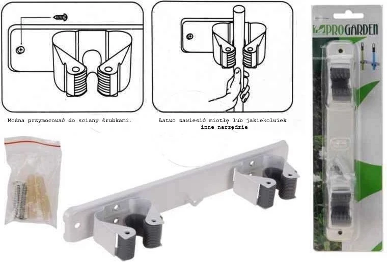 ProGarden Šluotų ir įrankių laikiklis Dvigubas Metalo