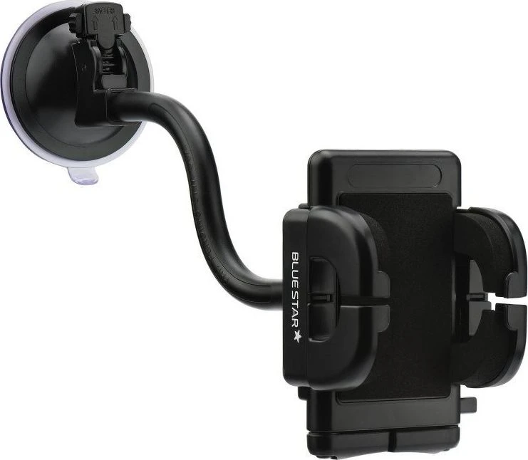 Automobilinis universalus telefono laikiklis Forcell (17cm) Long arm tvirtinamas ant stiklo, juodas