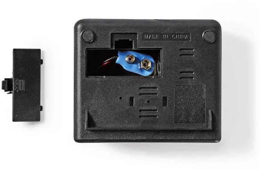 Stalinis laikrodis Nedis CLDK008BK LED su snaudimo funkcija be radijo, juodas