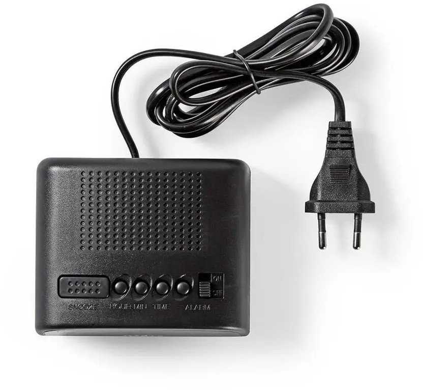 Stalinis laikrodis Nedis CLDK008BK LED su snaudimo funkcija be radijo, juodas