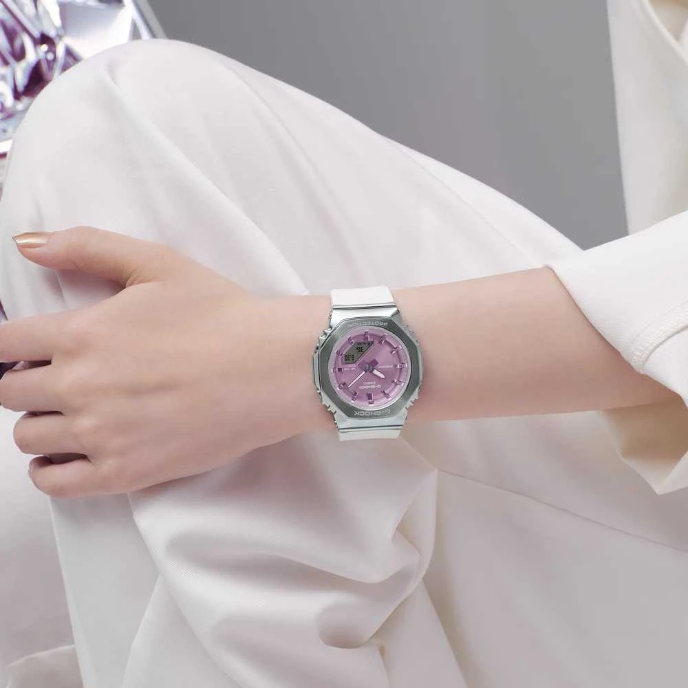 Casio G-Shock analoginis-skaitmeninis moteriškas laikrodis, GM-S2110-7A6ER