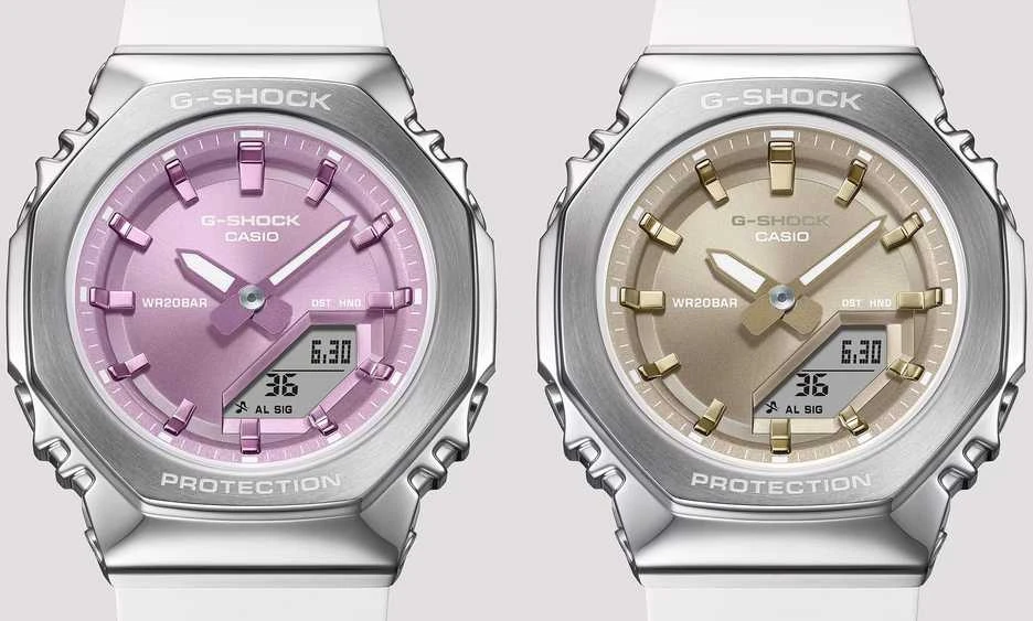 Laikrodis Casio G-shock analoginiai-skaitmeniniai moteriški bateliai GM-S2110-7A9ER