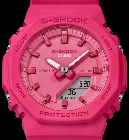 Laikrodis Casio G-shock analoginis-skaitmeninis moteriškas GMA-P2100PP-4AER